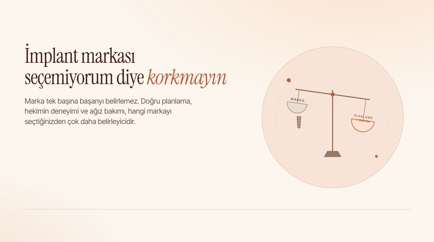 İmplant Markası Seçemiyorum Diye Korkmayın