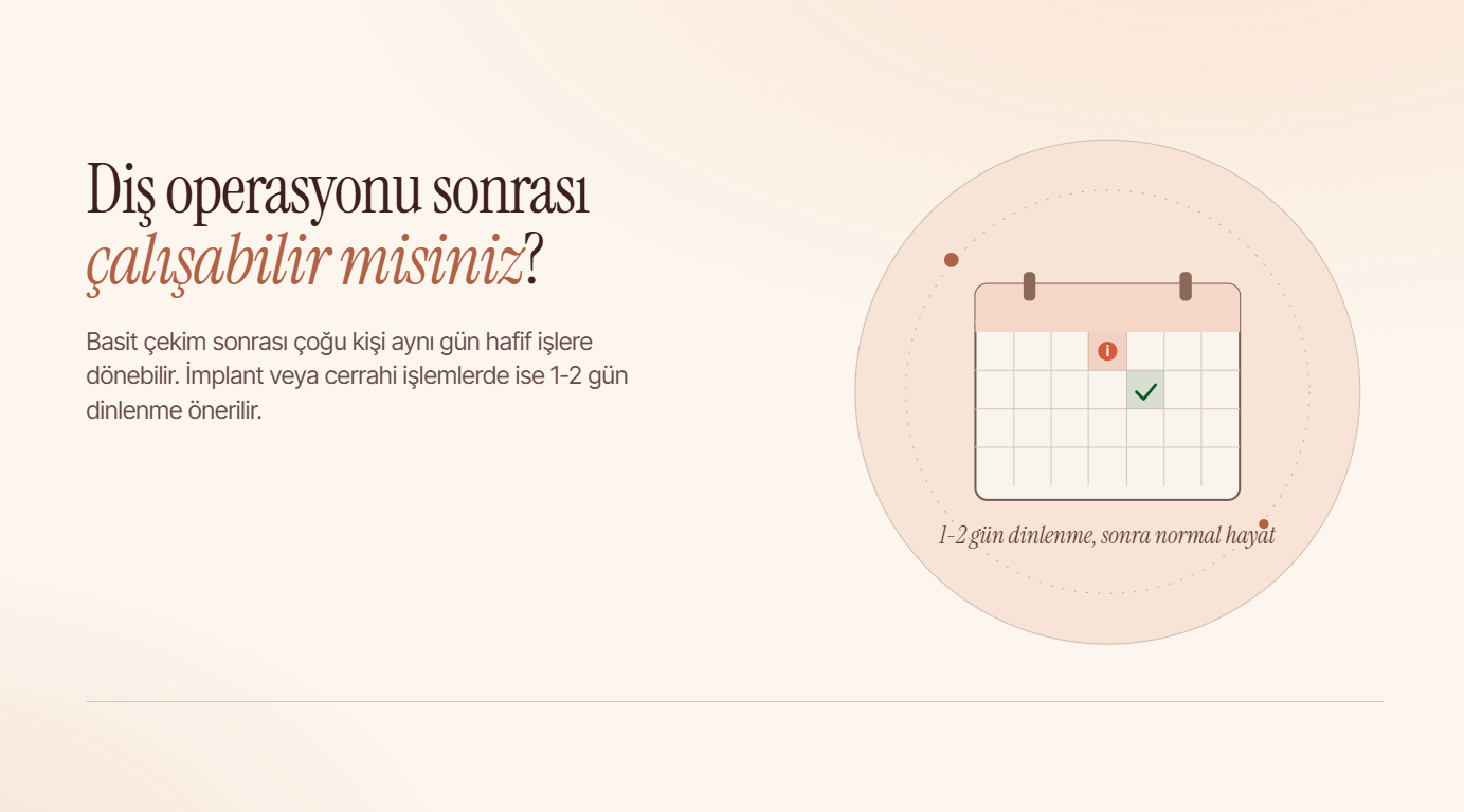 Diş Operasyonu Sonrası Çalışabilir misiniz?