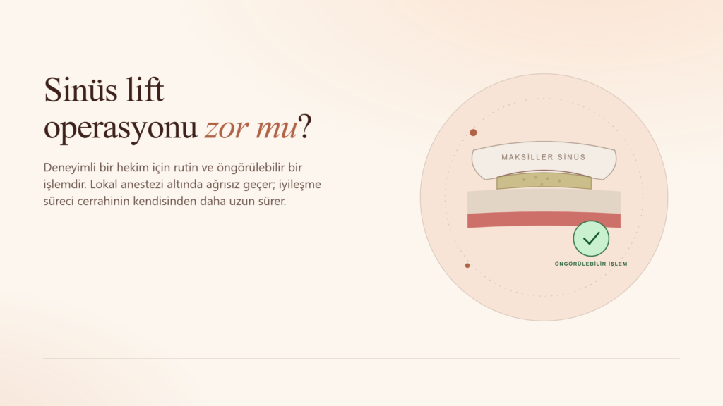 Sinüs Lift Operasyonu Zor mu?